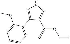 4-(2-METHOXYPHENYL)-1H-PYRROLE-3-CARBOXYLIC ACID ETHYL ESTER Structure