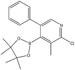 PYRIDINE, 2-CHLORO-3-METHYL-5-PHENYL-4-(4,4,5,5-TETRAMETHYL-1,3,2-DIOXABOROLAN-2-YL)- Structure