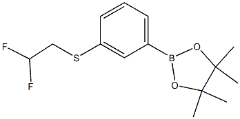 2-(3-(2,2-DIFLUOROETHYLTHIO)PHENYL)-4,4,5,5-TETRAMETHYL-1,3,2-DIOXABOROLANE Structure