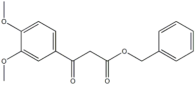 BETA-OXO-3,4-DIMETHOXY-BENZENEPROPANOIC ACID PHENYLMETHYL ESTER Structure