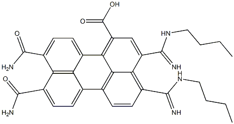 N,N'-dibutyl-perylene-3,4,9,10-tetracarboxylic acid diimide Structure