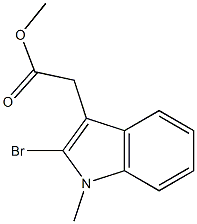 2-Bromo-1-methyl-1H-indole-3-acetic acid methyl ester Structure