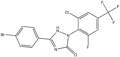 5-(4-Bromophenyl)-2-(2-chloro-6-fluoro-4-trifluoromethylphenyl)-1,2-dihydro-3H-1,2,4-triazol-3-one Structure