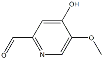 4-Hydroxy-5-methoxy-2-pyridinecarbaldehyde 구조식 이미지