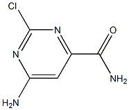 6-Amino-2-chloro-4-pyrimidinecarboxamide 구조식 이미지