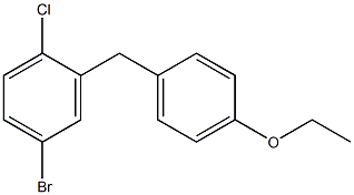 4-Bromo-1-chloro-2-(4-ethoxybenzyl)benzene 구조식 이미지