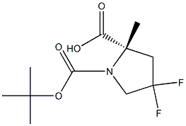 (S)-1-tert-Butyl 2-methyl 4,4-difluoropyrrolidine-1,2-dicarboxylate 구조식 이미지