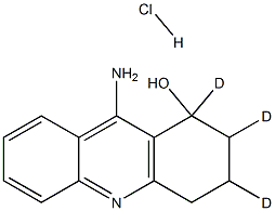 9-Amino-1,2,3,4-tetrahydroacridin-1-ol-d3 Hydrochloride Structure