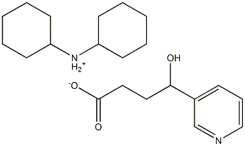 (+/-)-4-Hydroxy-4-(3-pyridyl)butanoic Acid Dicyclohexylamine Salt 구조식 이미지