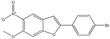 2-(4-bromophenyl)-6-methoxy-5-nitrobenzofuran 구조식 이미지