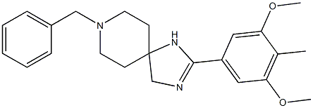 8-benzyl-2-(3,5-dimethoxy-4-methylphenyl)-1,3,8-triazaspiro[4.5]dec-2-ene 구조식 이미지