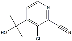 3-chloro-4-(2-hydroxypropan-2-yl)picolinonitrile 구조식 이미지