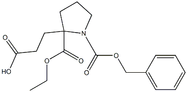 3-(1-(benzyloxycarbonyl)-2-(ethoxycarbonyl)pyrrolidin-2-yl)propanoic acid 구조식 이미지