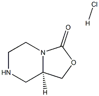 (R)-tetrahydro-1H-oxazolo[3,4-a]pyrazin-3(5H)-one hydrochloride 구조식 이미지