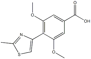 3,5-dimethoxy-4-(2-methyl-1,3-thiazol-4-yl)benzoic acid Structure