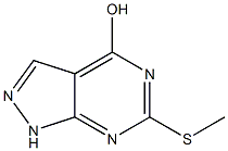 6-(methylthio)-1H-pyrazolo[3,4-d]pyrimidin-4-ol 구조식 이미지