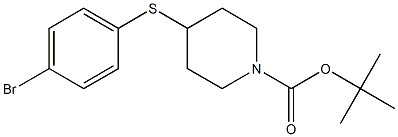 4-(4-Bromo-phenylsulfanyl)-piperidine-1-carboxylic acid tert-butyl ester 구조식 이미지