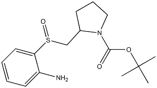 2-(2-Amino-benzenesulfinylmethyl)-pyrrolidine-1-carboxylic acid tert-butyl ester 구조식 이미지