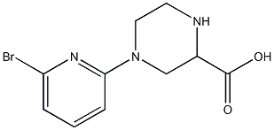 4-(6-Bromo-pyridin-2-yl)-piperazine-2-carboxylic acid 구조식 이미지