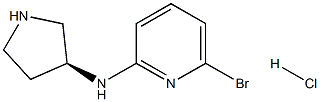 (6-Bromo-pyridin-2-yl)-(S)-pyrrolidin-3-yl-amine hydrochloride 구조식 이미지