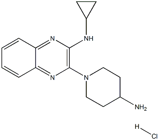 [3-(4-Amino-piperidin-1-yl)-quinoxalin-2-yl]-cyclopropyl-amine hydrochloride 구조식 이미지