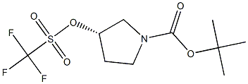 (S)-tert-butyl 3-(trifluoromethylsulfonyloxy)pyrrolidine-1-carboxylate Structure