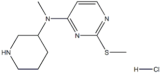 Methyl-(2-methylsulfanyl-pyrimidin-4-yl)-piperidin-3-yl-amine hydrochloride Structure