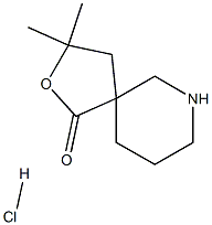 3,3-dimethyl-2-oxa-7-azaspiro[4.5]decan-1-one hydrochloride Structure