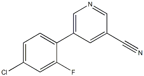 5-(4-chloro-2-fluorophenyl)pyridine-3-carbonitrile 구조식 이미지