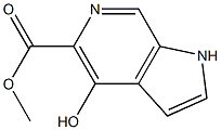 methyl 4-hydroxy-1H-pyrrolo[2,3-c]pyridine-5-carboxylate 구조식 이미지