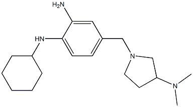 N1-cyclohexyl-4-((3-(dimethylamino)pyrrolidin-1-yl)methyl)benzene-1,2-diamine 구조식 이미지