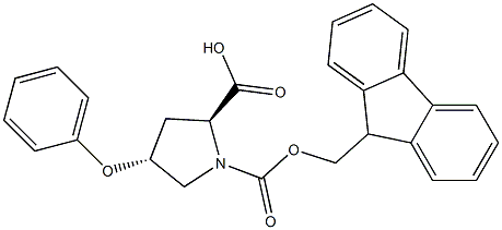 (2S,4R)-Fmoc-4-phenoxy-pyrrolidine-2-carboxylic acid Structure