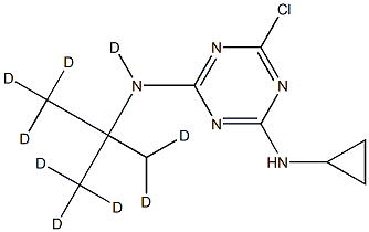 2-tert-Butylamino-d9-4-chloro-6-cyclopropylamino-1,3,5-triazine 구조식 이미지