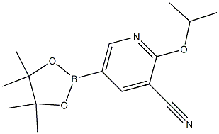 2-isopropoxy-5-(4,4,5,5-tetramethyl-1,3,2-dioxaborolan-2-yl)pyridine-3-carbonitrile 구조식 이미지
