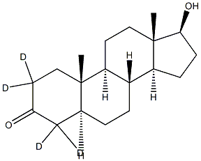 5a-Androstan-17b-ol-3-one-2,2,4,4-d4 구조식 이미지