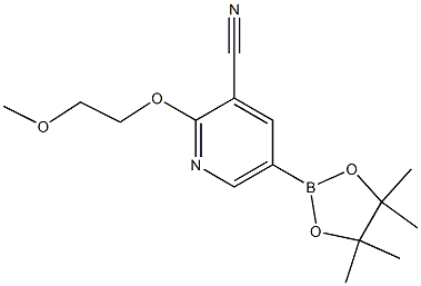 2-(2-methoxyethoxy)-5-(4,4,5,5-tetramethyl-1,3,2-dioxaborolan-2-yl)pyridine-3-carbonitrile Structure