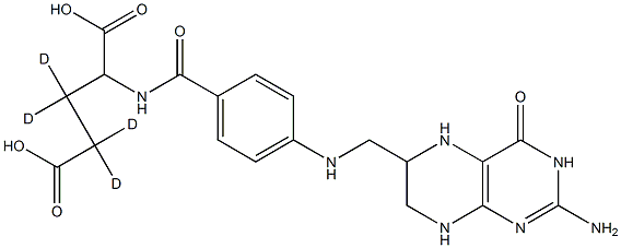 L-Tetrahydrofolic Acid-d4 구조식 이미지