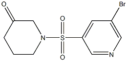 1-(5-broMopyridin-3-ylsulfonyl)piperidin-3-one 구조식 이미지