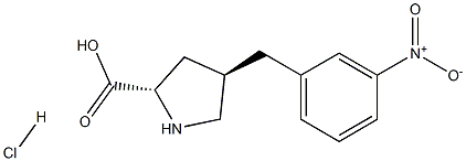 trans-4-(3-Nitrobenzyl)-L-proline hydrochloride, 95% Structure