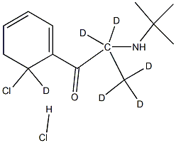 2-(tert-ButylaMino)-2'-chloropropiophenone-d6 Hydrochloride Structure