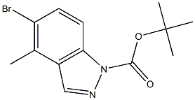tert-Butyl 5-bromo-4-methyl-1H-indazole-1-carboxylate 구조식 이미지