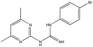 N-(4-Bromophenyl)-N'-(4,6-dimethylpyrimidin-2-yl)-guanidine 구조식 이미지