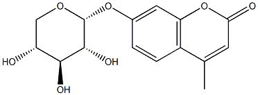 4-Methylumbelliferyl a-D-xylopyranoside 구조식 이미지