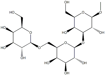 Methyl 3-O-[(6-O-b-D-galactopyranosyl)-b-D-galactopyranosyl]-b-D-galactopyranoside 구조식 이미지