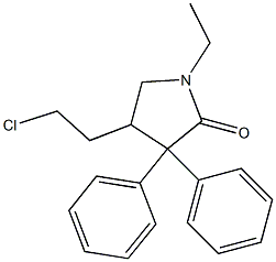 1-ethyl-4-(2-chloroethyl)-3,3-diphenyl-2-pyrrolidinone 구조식 이미지