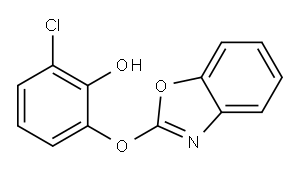 6-chloro-2-benzoxazolyloxyphenol 구조식 이미지