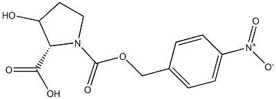 N-p-nitrobenzyloxycarbonyl-L-hydroxyproline Structure