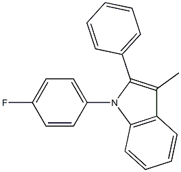 1-(4-fluorophenyl)-3-methyl-2-phenylindole 구조식 이미지