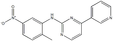 N-(5-nitro-2-methylphenyl)-4-(3-pyridyl)-2-aminopyrimidine Structure