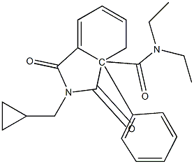 Cis-1-phenyl-1-diethylaminocarbonyl-phthalimidomethylcyclopropane Structure